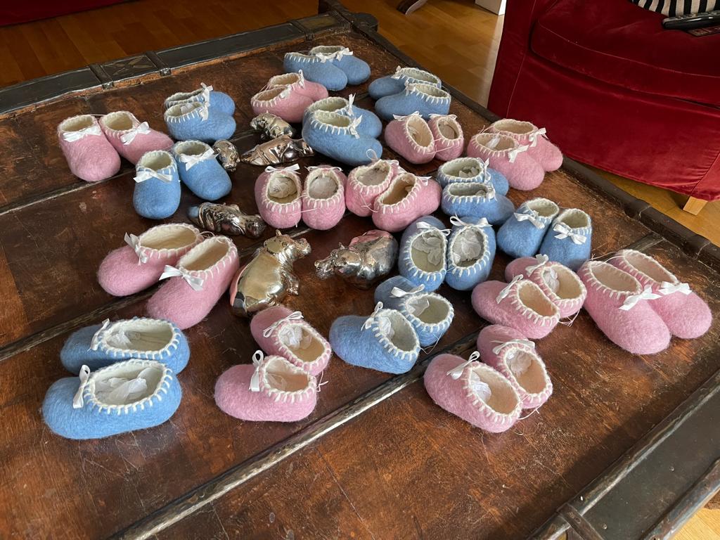 Selection of baby slippers